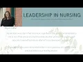 Leadership in Nursing Practice