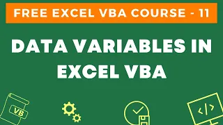 Free Excel VBA Course - Using Data Variables in Excel VBA