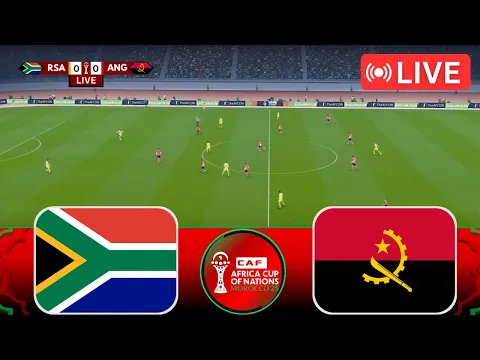 Video Thumbnail: 🔴SOUTH AFRICA vs ANGOLA LIVE | CAF Africa Cup of Nations 2025/26 - Full Match | Watch Along & Pes 21