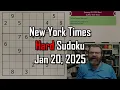 How to handle getting stuck NYT Hard Sudoku Walkthrough Jan 20 2025