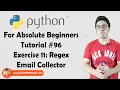Python Exercise 11 Regex Email Extractor Python Tutorials For Absolute Beginners In Hindi