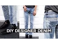 DIY Vetements Inspired Denim Jeans Upcycled Denim