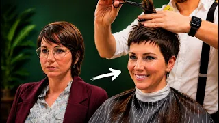 She Couldn t Stand Her Grown Out Pixie So We Cut It SUPER Short