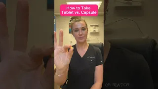 Doctor shows you EASY way to take a tablet and a capsule