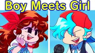friday night funkin but bf meets gf in high school maginage matches full week cutscenes fnf mod 