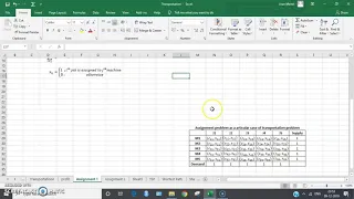 Cost Minimization Assignment Problem Using Solver