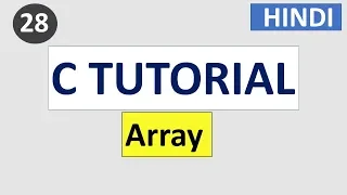 Array declaration with initialization Part - 29 C language tutorial for beginners