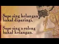 Lagu PITUTUR JAWA TENTANG KEHIDUPAN