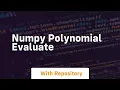 numpy polynomial evaluate
