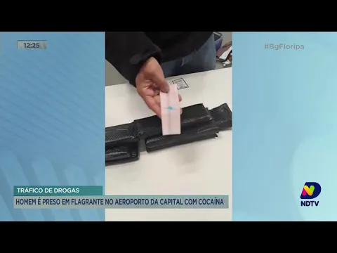 Homem é preso em flagrante no aeroporto de Florianópolis com cocaína
