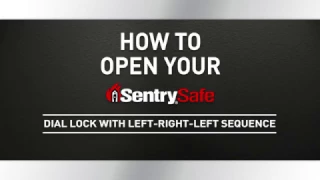 How to Open a Sentry Safe Combination Dial Fire Safe with Left-Right-Left Sequence