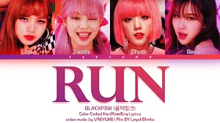 BANGS Edition BLACKPINK RUN Lyrics 블랙핑크 RUN Mix BY Loyal Blinks 