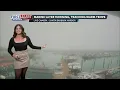 Cloudy Monday morning mild workweek ahead