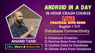Android Lecture 18 Live Practical - Database Connectivity CRUD Operations