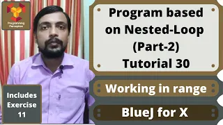 Program based on Nested Loop Part 2 - BlueJ for X Class ICSE