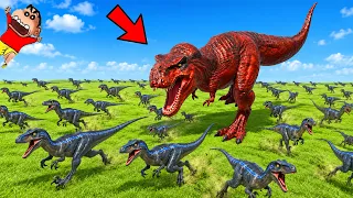 NOOB vs PRO vs HACKER in DINOSAUR UNIVERSE with SHINCHAN and CHOP | Hindi Gameplay