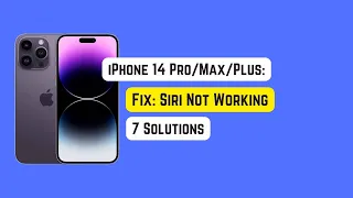 Fix Siri Not Working On IPhone 14 Pro Max Plus 