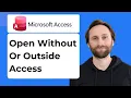 How to Open Microsoft Access Database Without or Outside Access in Full Screen Mode 2026 Guide