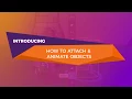 How to attach animate objects in CoSpaces Edu