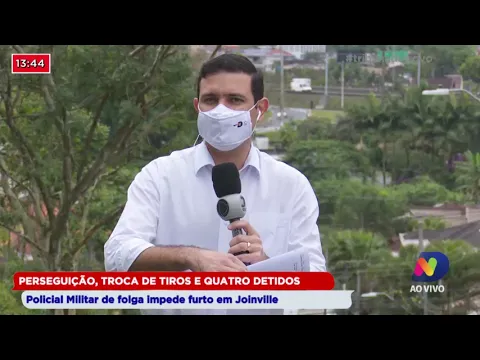 Perseguição, troca de tiros e quatro detidos: Policial militar de folga impede furto em Joinville