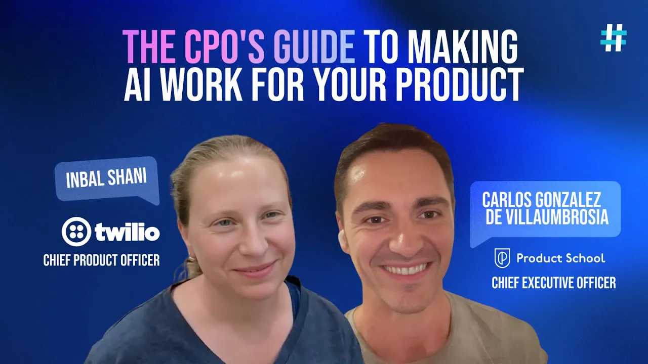 Video: AI 25' Inbal Shani (PODCAST)  - Integrating AI into Product Strategy to Grow Revenue - YouTube thumbnail