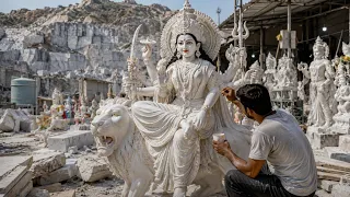 🔥 Durga Maa Marble Murti Manufacturing Factory | Direct Factory Price खरीदें || Makrana marble murti