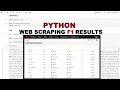 F1 Results Web Scraper One Page at a Time Using Python Part