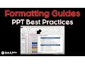 PowerPoint Best Practices Using Formatting Guides