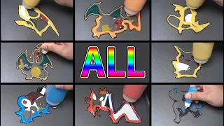 Pokémon Trading Card TOP Pancake Art - Pikachu, Charizard, Raichu, Silver Trophy Pikachu, Blastoise