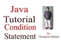 Learn Java Tutorial 10 if else or condition statement
