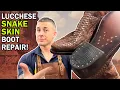 Repairing Lucchese Snake Skin Cow Boy Boots
