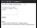 Website Speech Synthesis using Browser APIs