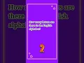 How many letters are there in the English alphabet