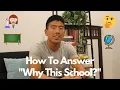 Why Us - How To Answer For Med School Interviews Secondaries