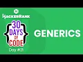 Hackerrank 30 Days of Code Cozumleri - Day 21 Generics