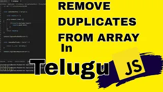 REMOVE DUPLICATES FROM ARRAY IN JAVASCRIPT IN