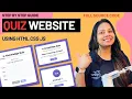 Build a Quiz Website Using HTML CSS JavaScript Step-by-Step Tutorial