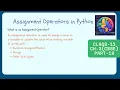 Assignment Operators in Python part 19 Python Class CBSE Easy Explanation with Examples