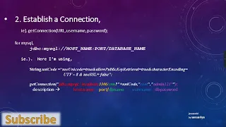 JDBC Connection using MYSQL Part 2