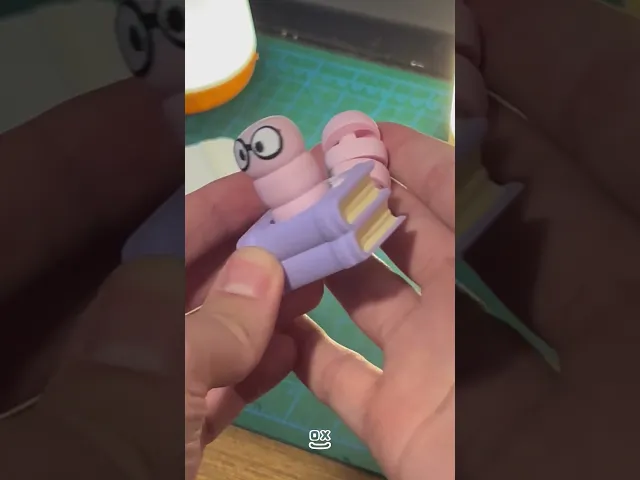 Bookworm Fidget Toy - Articulated Clicker video thumbnail