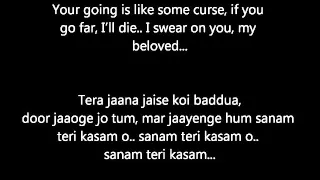 sanam teri kasam with english translation hindi lyrics movie sanam teri kasam