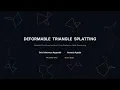DETRIS Deformable Triangle Splatting Flexible Primitives for Real-Time Radiance Field Rendering