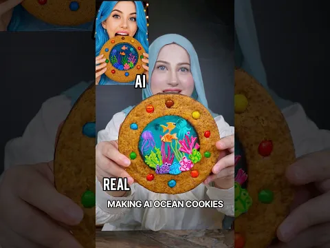 TASYI BIKIN AI OCEAN COOKIES ! ADA AIR DIDALEMNYA ? BERHASIL GA YA? #ai #food #cooking #cookies