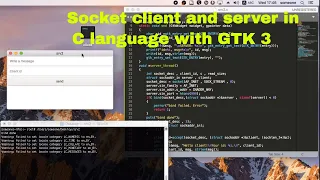 Client and server in C program language sending messages to connected clients from the server