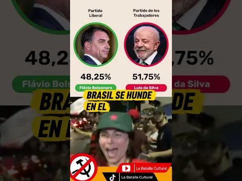 Brasil se hunde en el Socialismo #Brasil Lula Bolsonaro