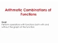 1 2 Arithmetic Combinations of Functions