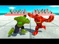 Download Lagu 1 vs 1 Superheroes vs Lava Itself - Animal Revolt Battle Simulator