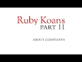 Part 11 - about constants