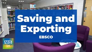 Saving and Exporting EBSCO