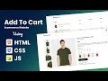 How To Add To Cart Shopping in HTML CSS Javascript